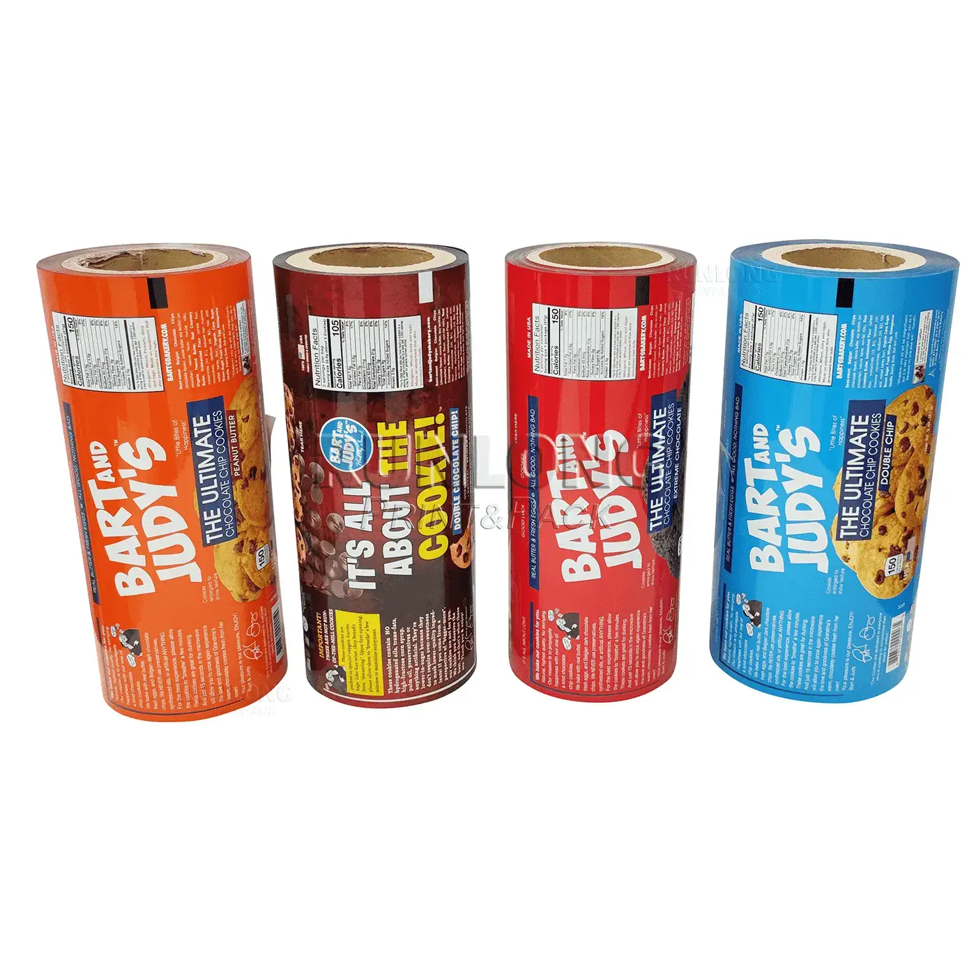 Custom printed laminated roll film for food packaging