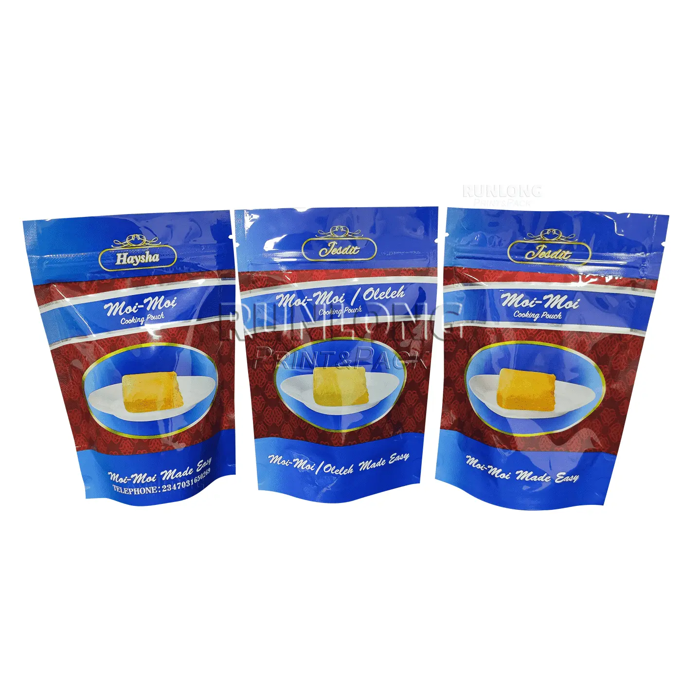 Heat resistant Moi Moi cooking pouches for food packaging