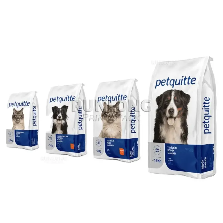 Custom printed pet food bags with high barrier protection