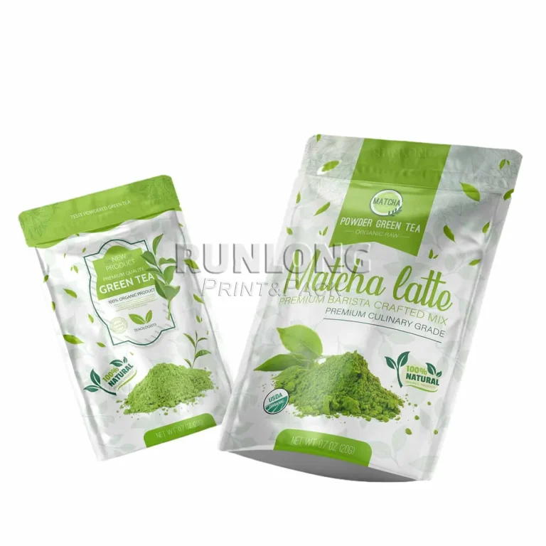 Custom tea packaging bags with moisture and aroma barrier