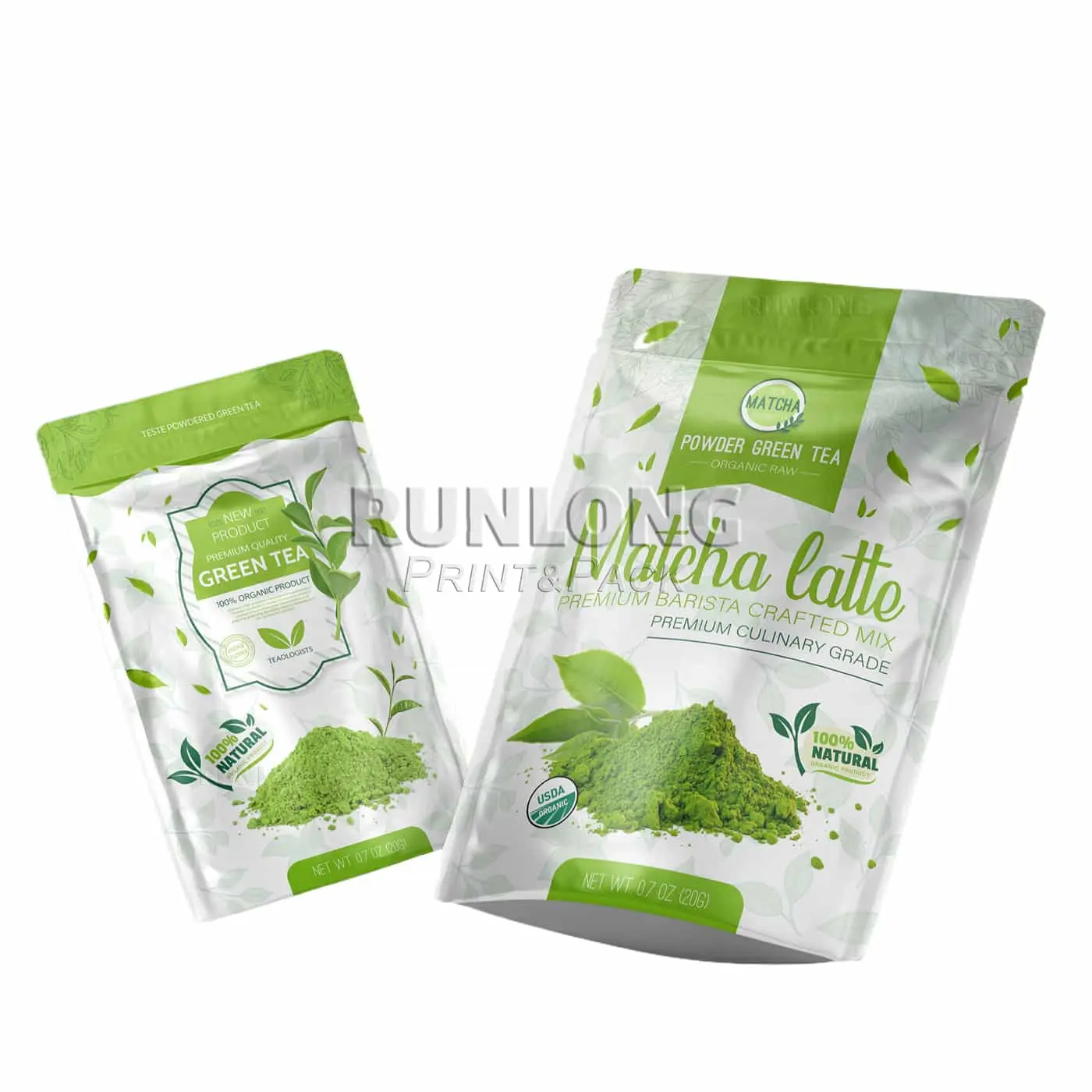 Custom tea packaging bags with moisture and aroma barrier