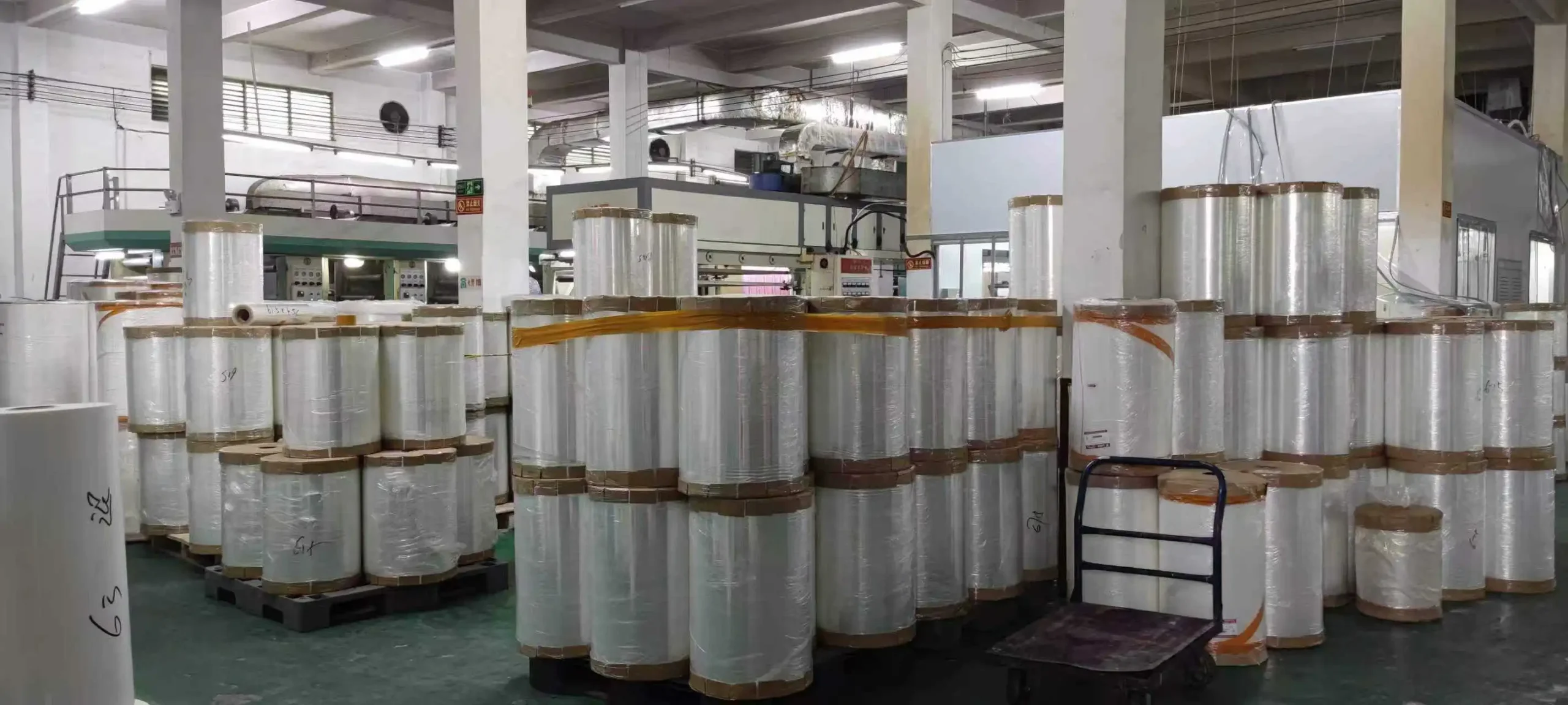 Flexible packaging raw material film rolls at Runlong Pack