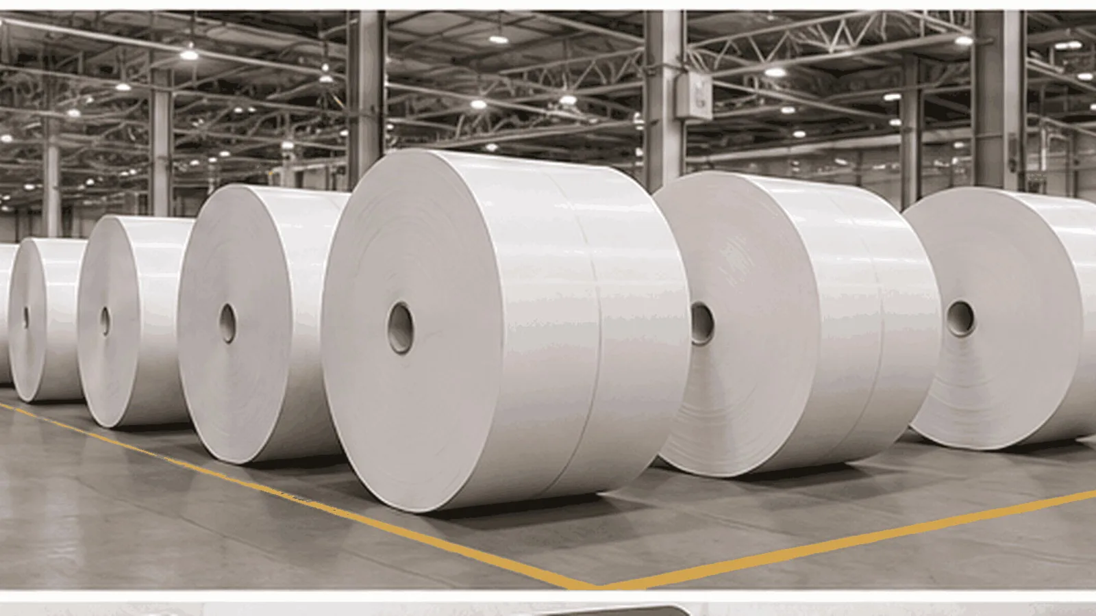 Realistic flexible packaging production materials illustrating how order quantity affects custom packaging cost.