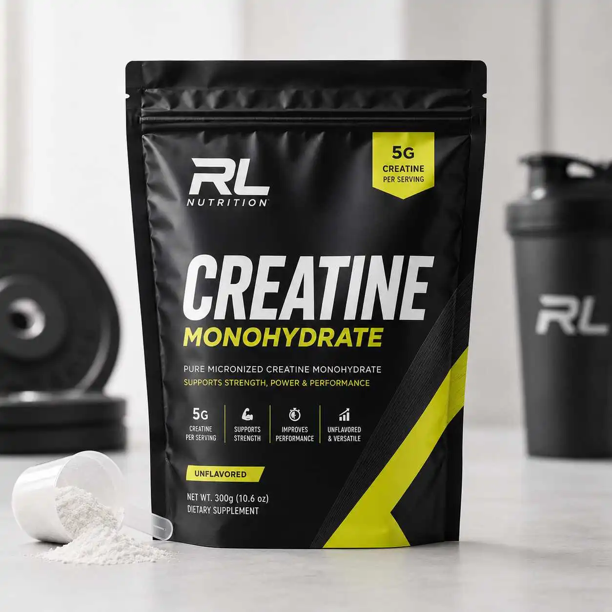 Custom creatine and sports nutrition powder packaging pouch for supplement products