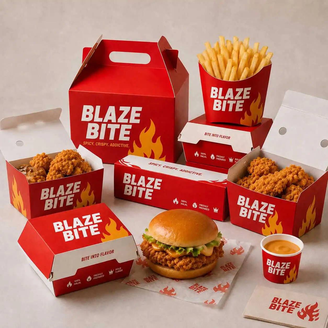 Custom paper boxes and takeaway packaging boxes for food brands
