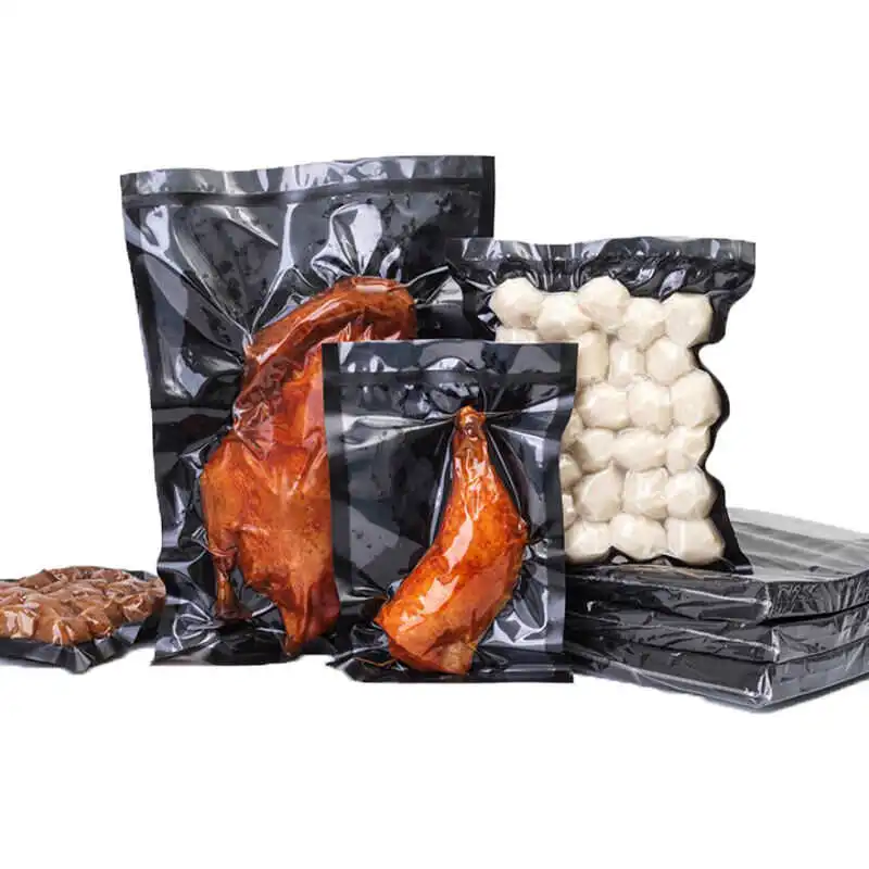 Frozen food vacuum packaging pouches for meat poultry seafood and prepared foods