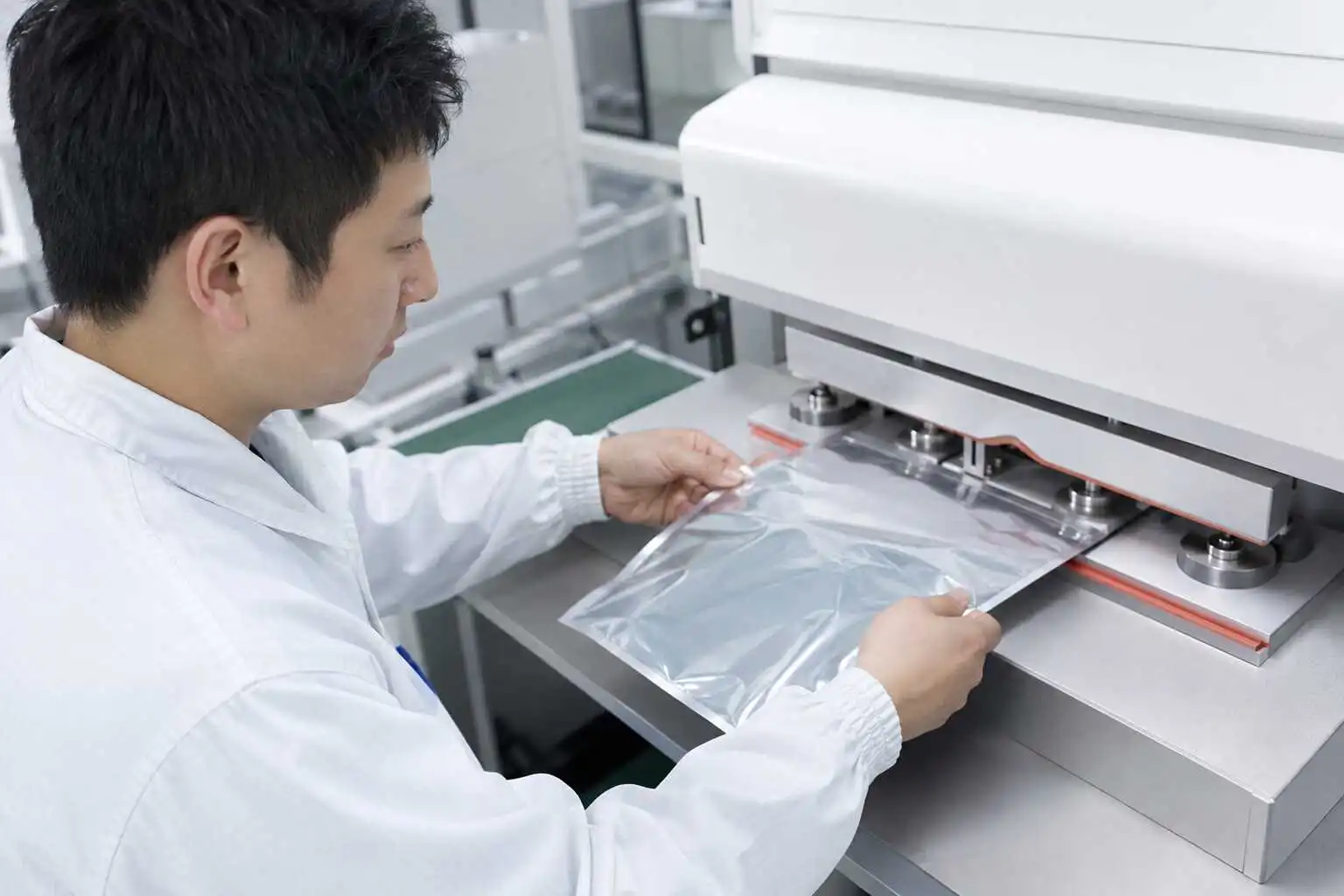 Air-tightness and leakage testing for flexible food packaging pouches