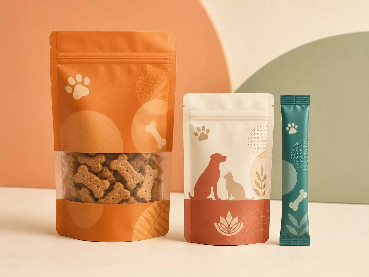 Resealable treat pouch, pet supplement pouch and single-serve stick pack