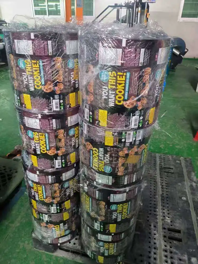 Printed cookie packaging roll film produced for a long-term U.S. customer