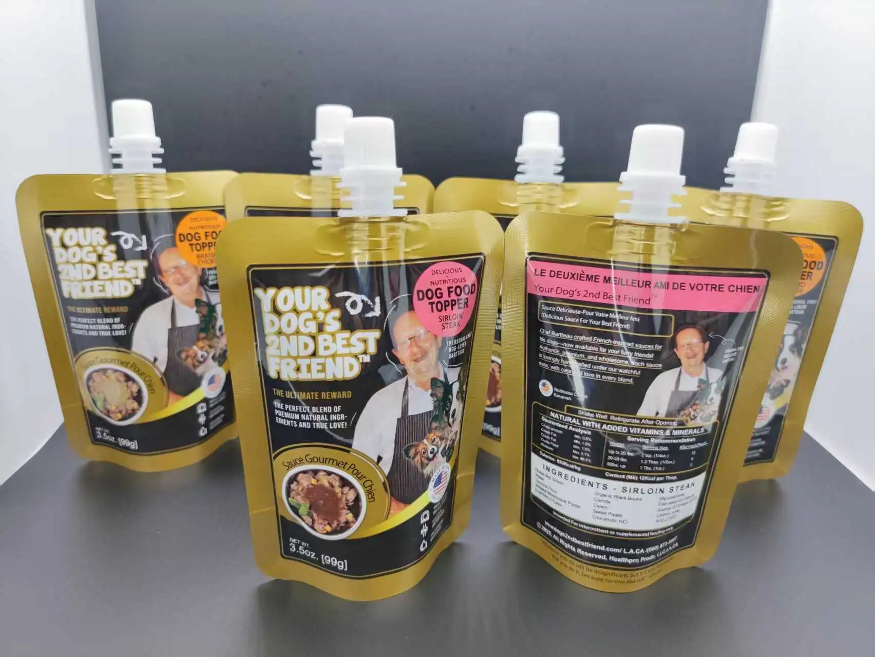 Custom pet food spout pouches produced for a long-term U.S. pet-care customer