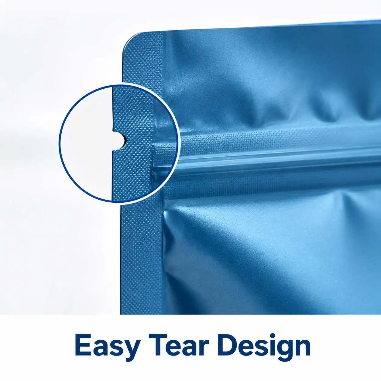 Stand up pouch with easy tear notch for convenient opening