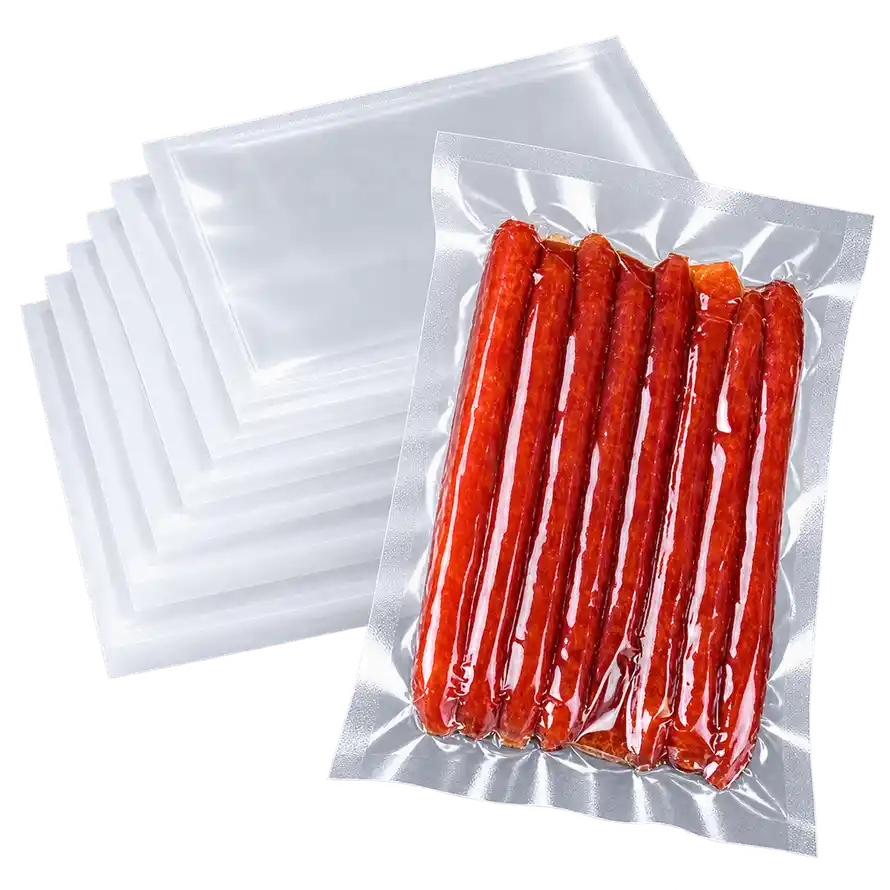 Three side seal vacuum pouch used for sausage and food packaging